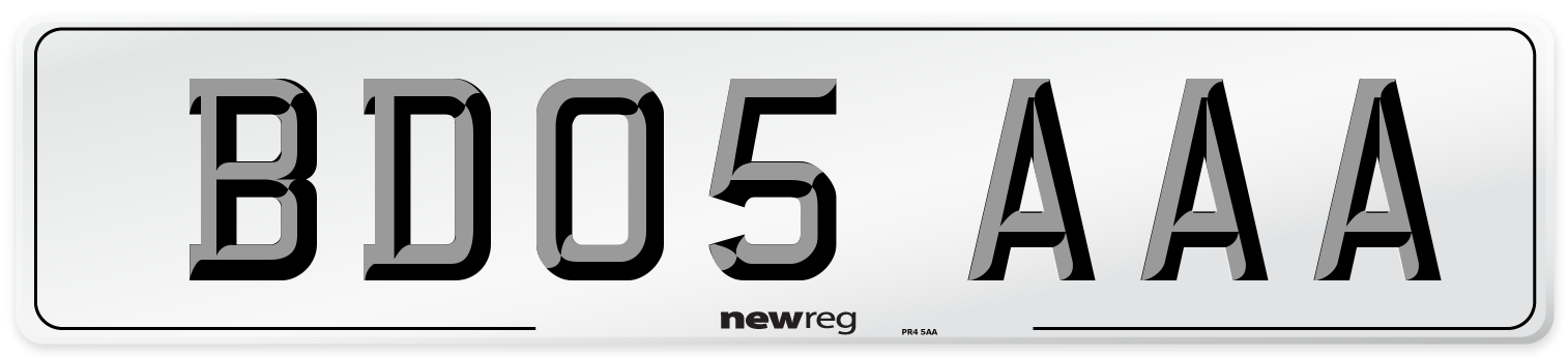 BD05 AAA Number Plate from New Reg